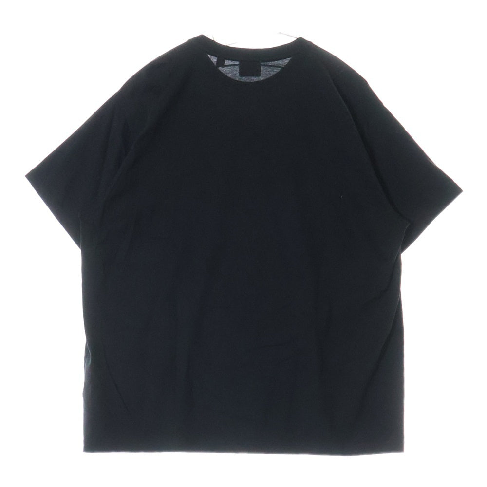 BURBERRY(バーバリー) Ellison Logo-Print Cotton Jersey フロントプリント クルーネック半袖Tシャツカットソー ブラック 8038543