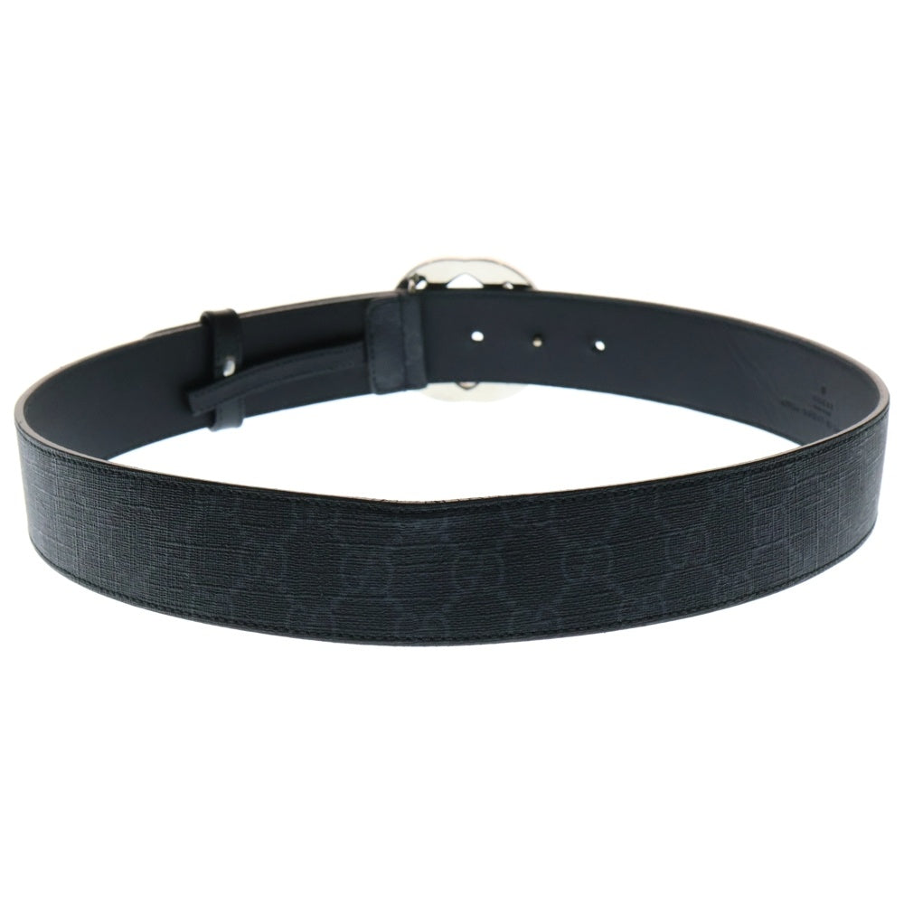 GUCCI(グッチ) GGスプリームキャンバス インターロッキングGバックルレザーベルト ブラック 411924-KGDHX