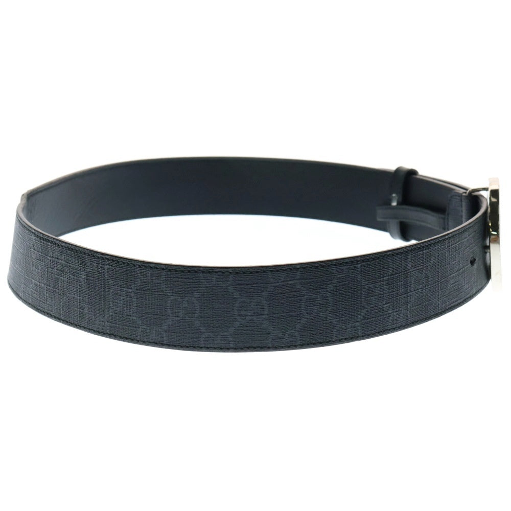 GUCCI(グッチ) GGスプリームキャンバス インターロッキングGバックルレザーベルト ブラック 411924-KGDHX
