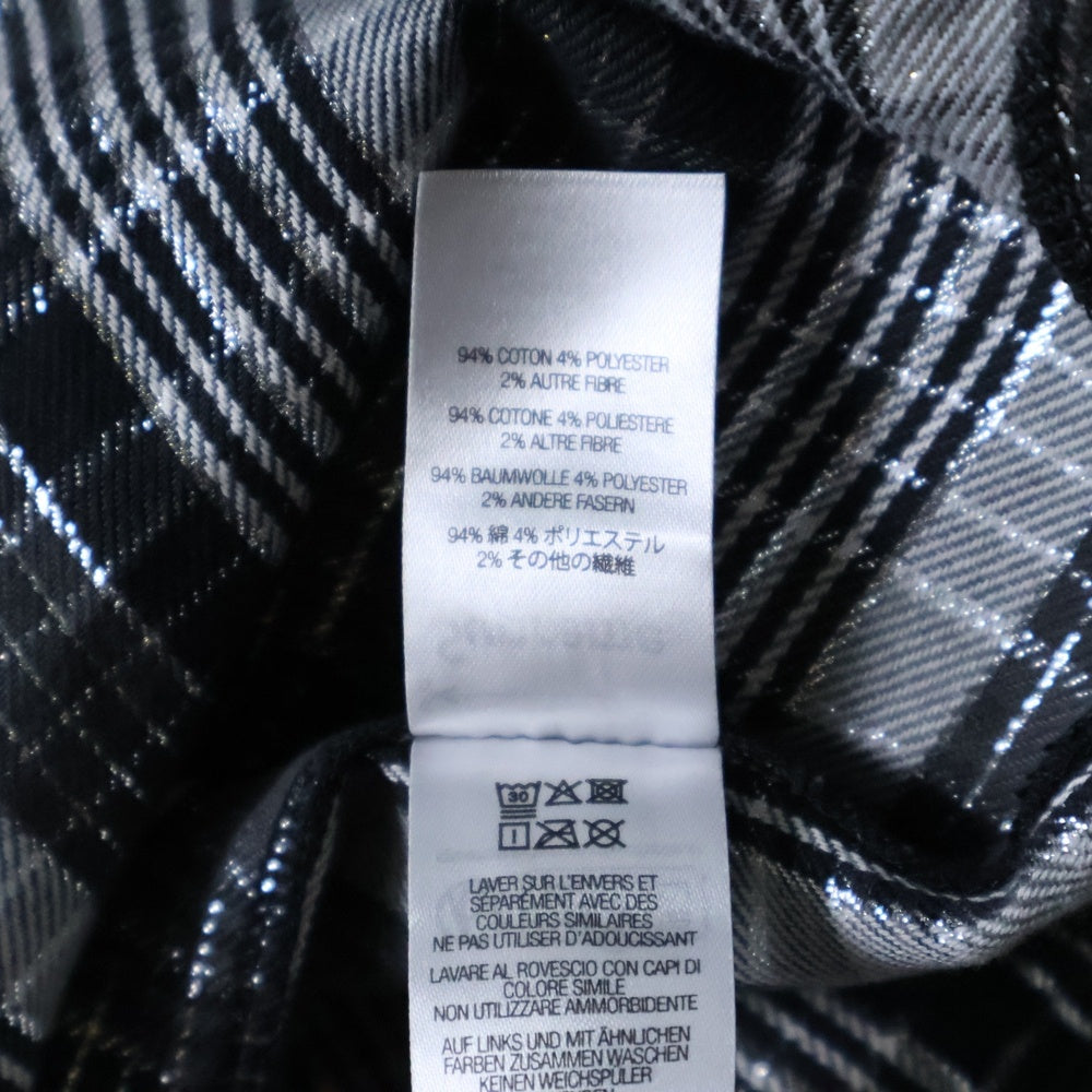 SUPREME(シュプリーム) 23SS Metallic Plaid S/S shirt メタリックプレイドチェック総柄半袖シャツ グレー