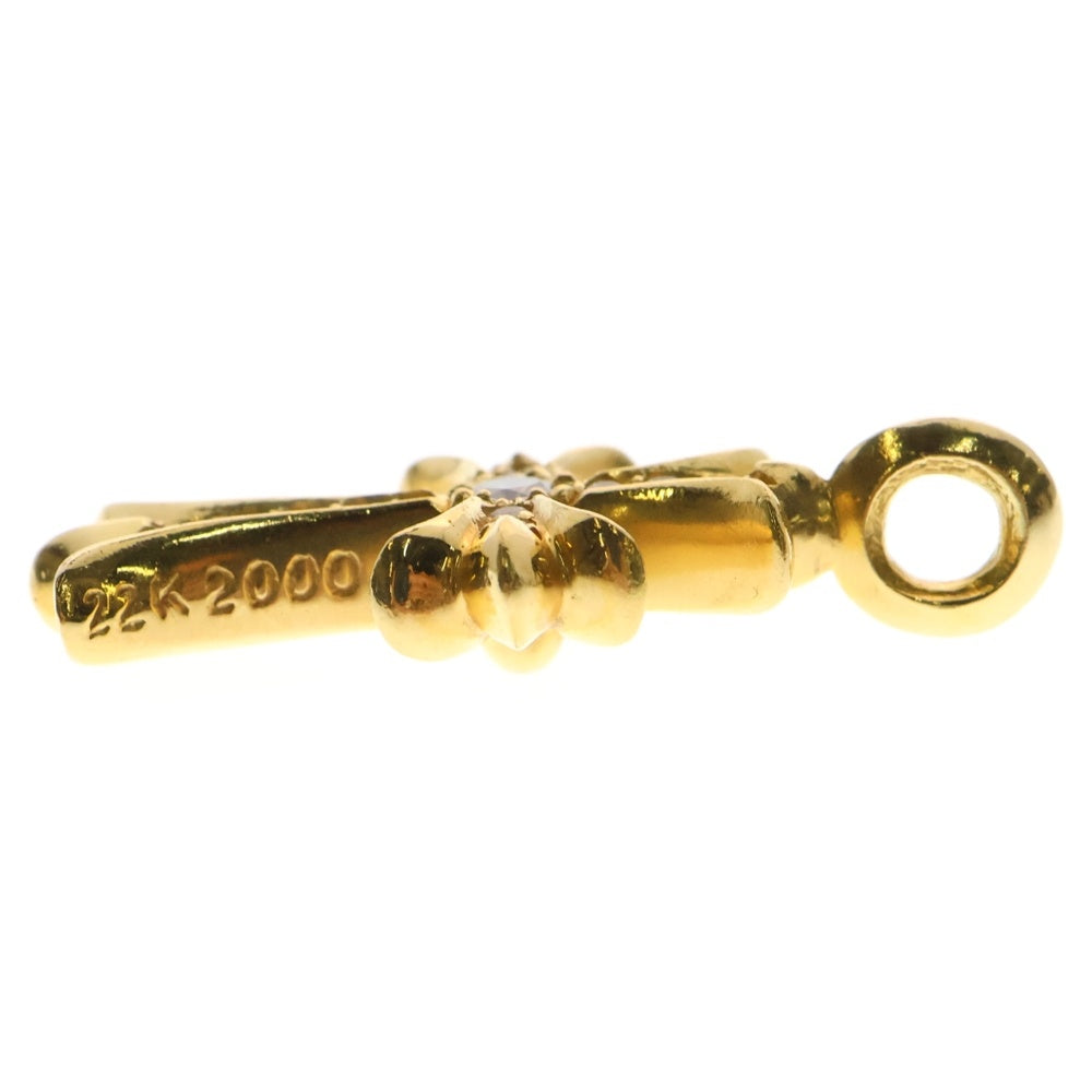 CHROME HEARTS(クロムハーツ) 22K TNY CRSF P/DIA タイニーファットクロス PAVEダイヤ ペンダントトップ ゴールド BCA033