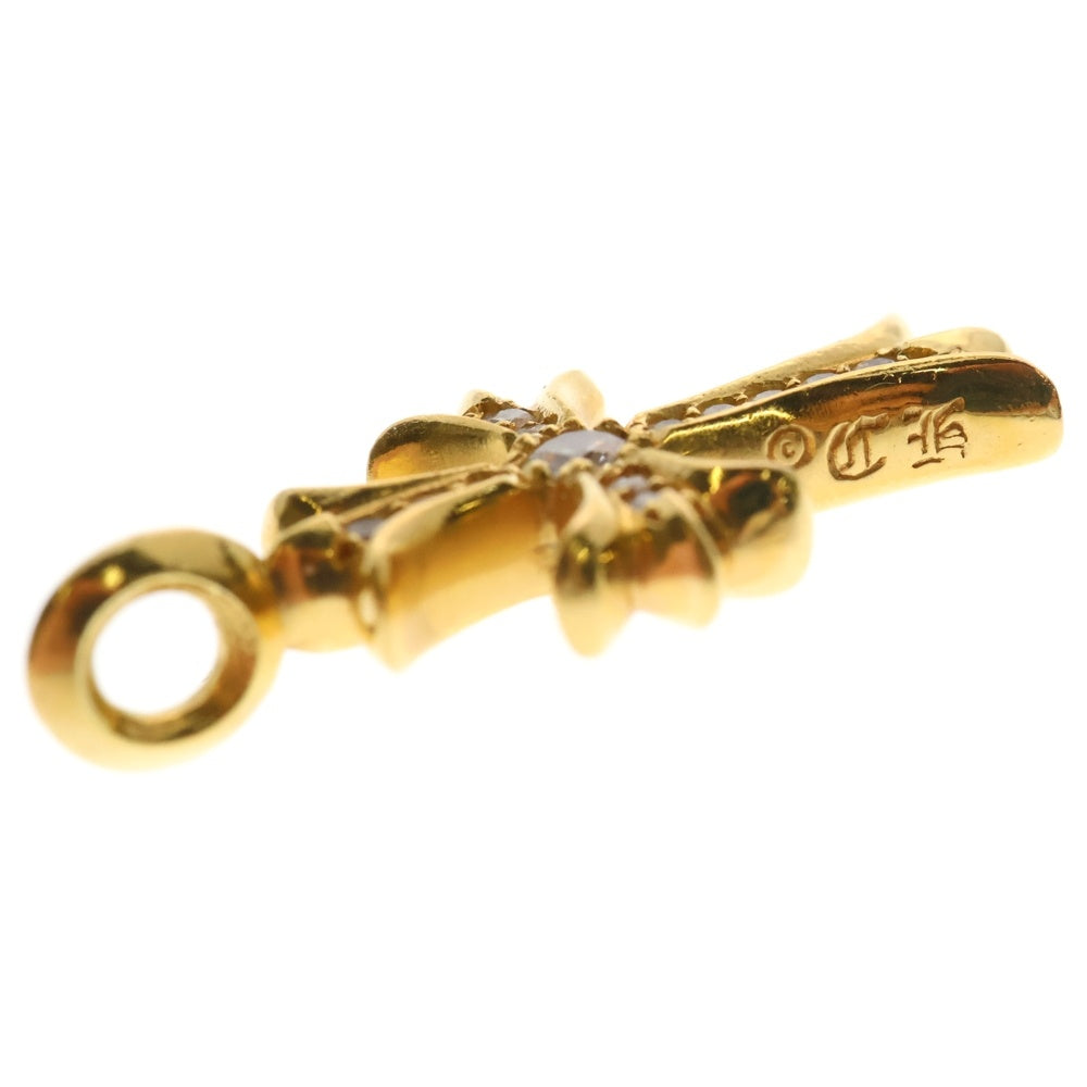CHROME HEARTS(クロムハーツ) 22K TNY CRSF P/DIA タイニーファットクロス PAVEダイヤ ペンダントトップ ゴールド BCA033