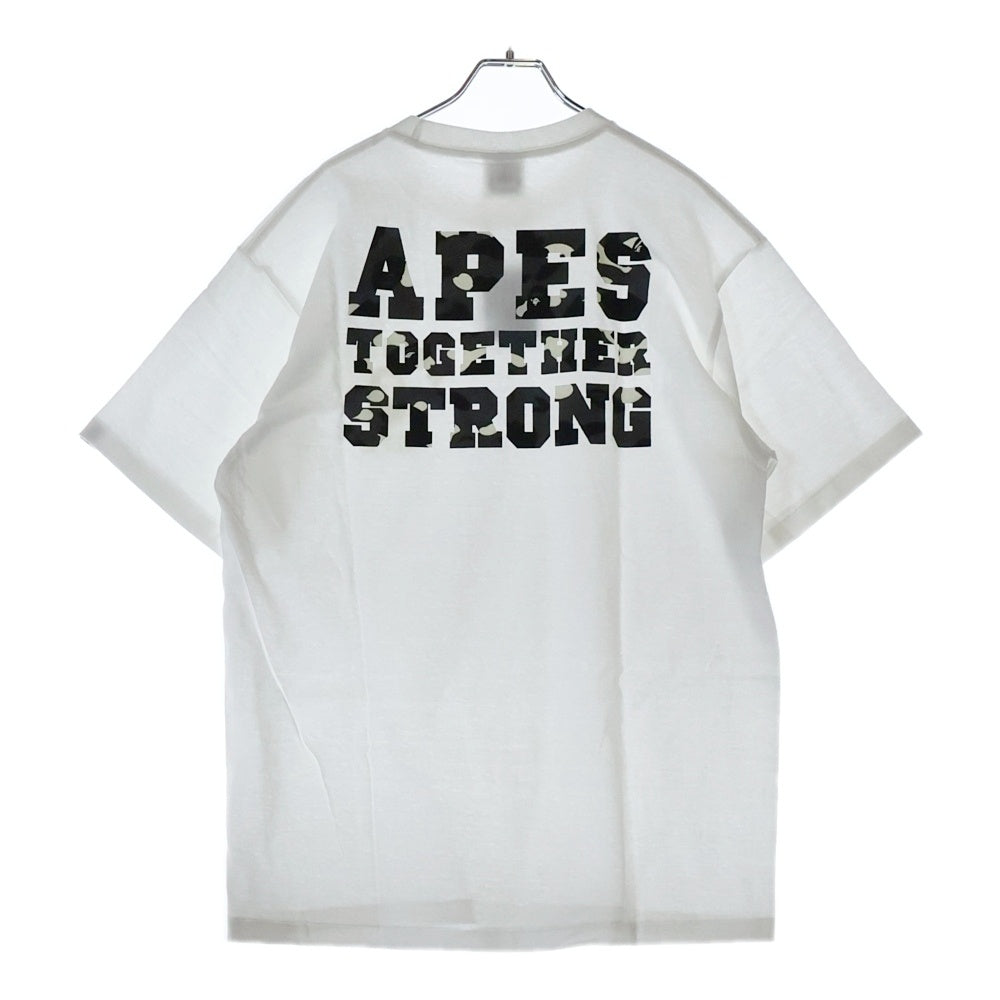 A BATHING APE(アベイシングエイプ) CITY CAMO COLLEGE ATS TEE クルーネック半袖Tシャツカットソー ホワイト 001TEL801028M