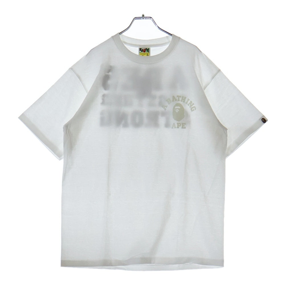 A BATHING APE(アベイシングエイプ) CITY CAMO COLLEGE ATS TEE クルーネック半袖Tシャツカットソー ホワイト 001TEL801028M