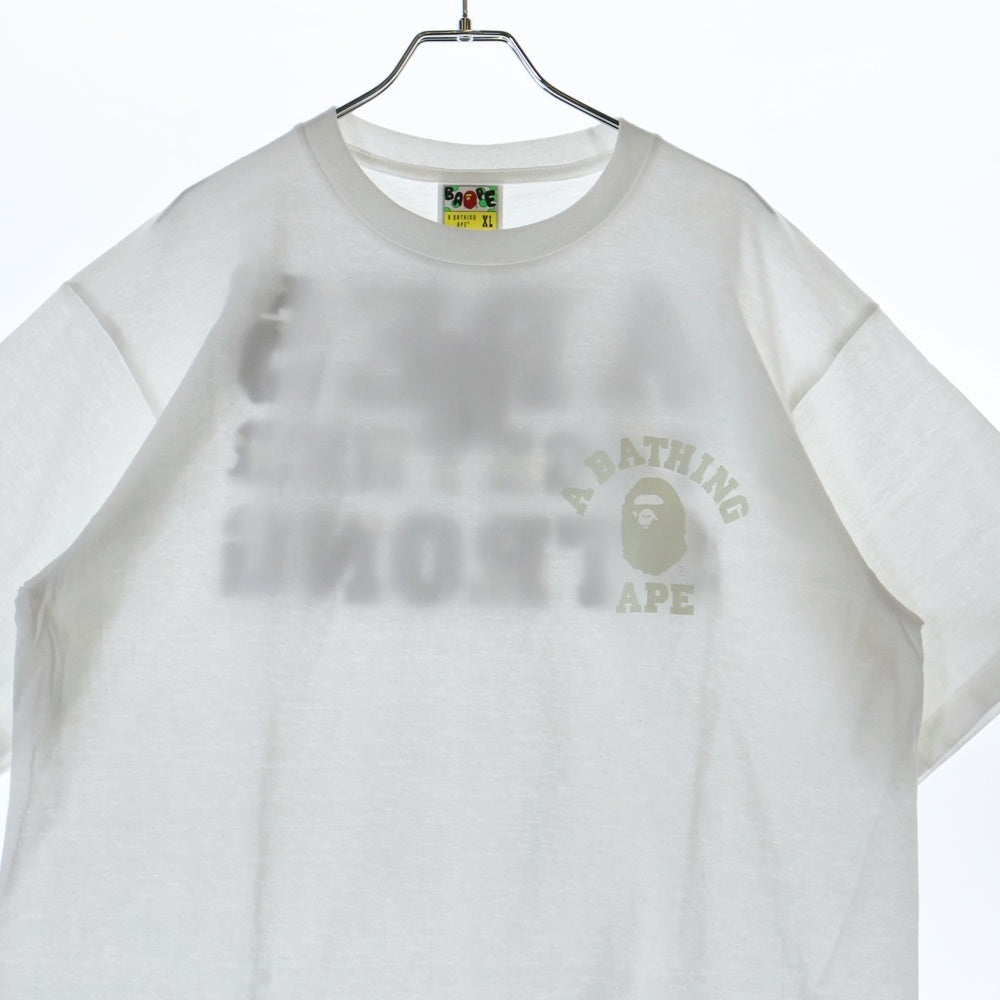 A BATHING APE(アベイシングエイプ) CITY CAMO COLLEGE ATS TEE クルーネック半袖Tシャツカットソー ホワイト 001TEL801028M