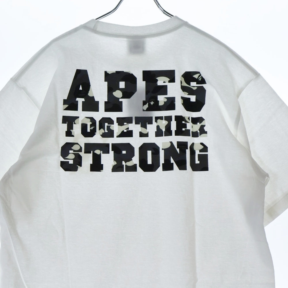 A BATHING APE(アベイシングエイプ) CITY CAMO COLLEGE ATS TEE クルーネック半袖Tシャツカットソー ホワイト 001TEL801028M