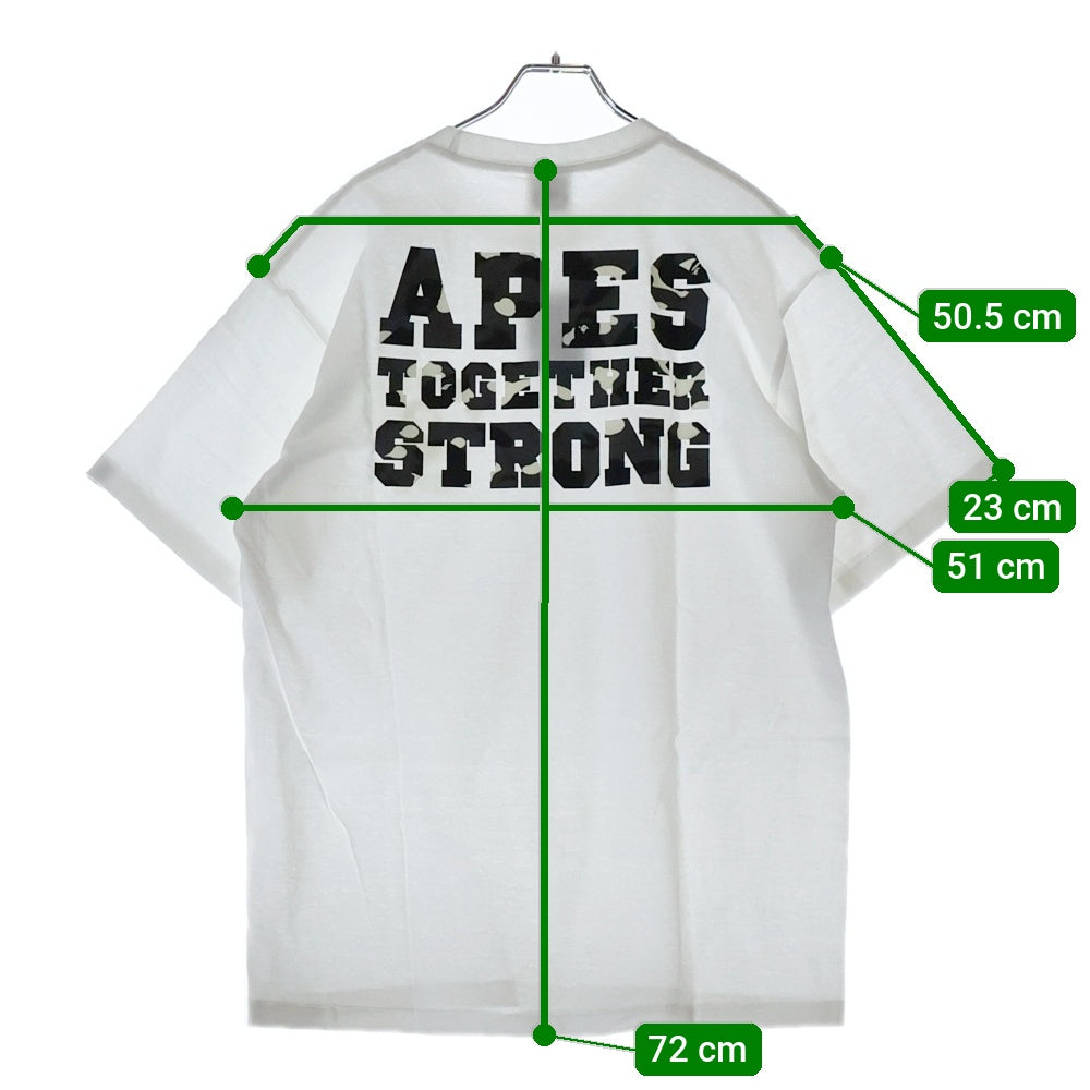 A BATHING APE(アベイシングエイプ) CITY CAMO COLLEGE ATS TEE クルーネック半袖Tシャツカットソー ホワイト 001TEL801028M