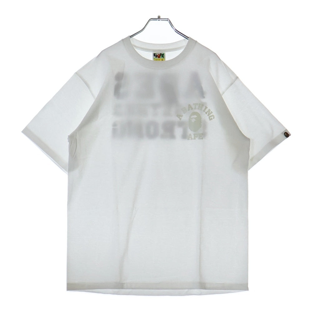 A BATHING APE(アベイシングエイプ) CITY CAMO COLLEGE ATS TEE クルーネック半袖Tシャツカットソー ホワイト 001TEL801028M