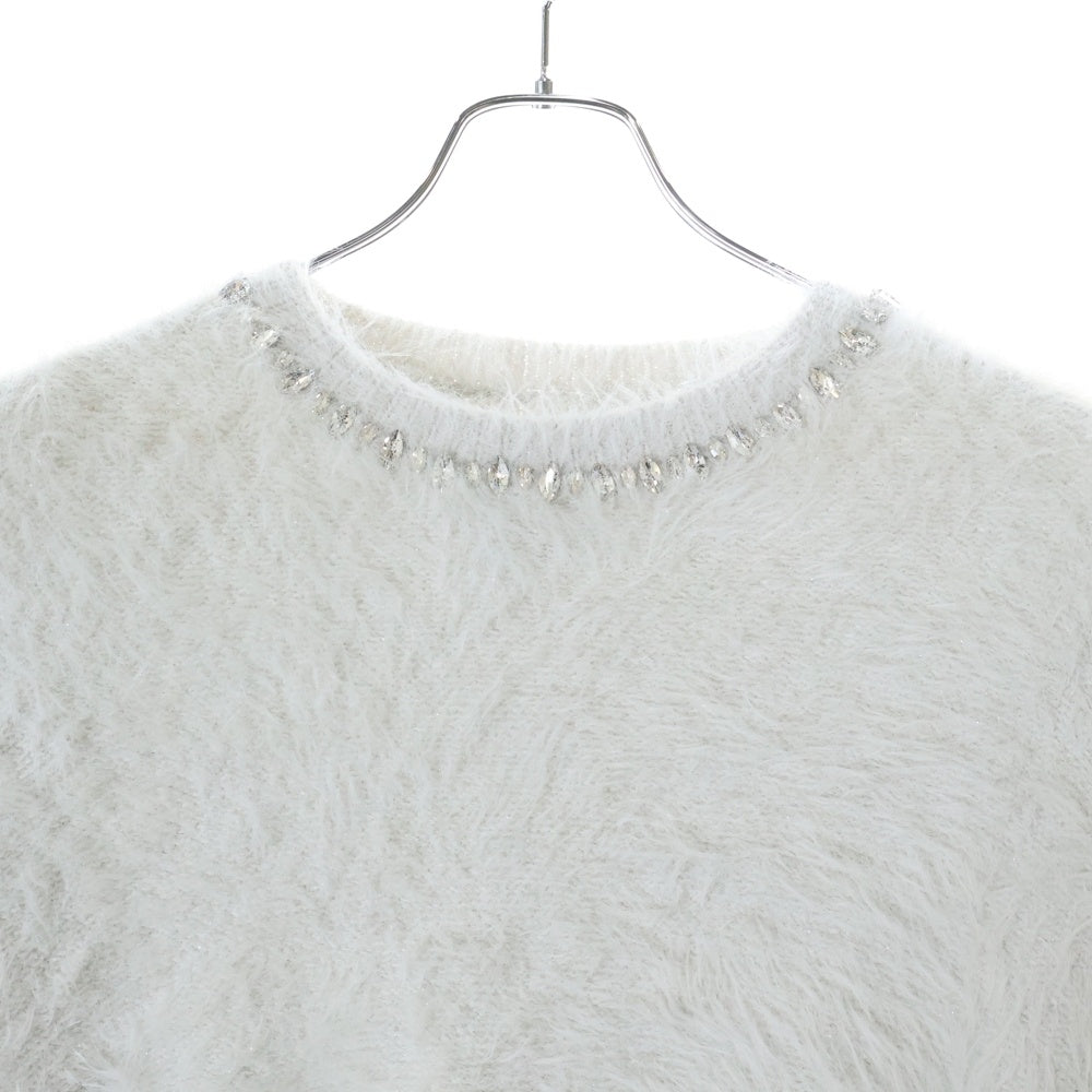 BIRTH OF ROYAL CHILD(バースオブロイヤルチャイルド) Diamond Mink Sweater ラインストーンモヘアラメニット