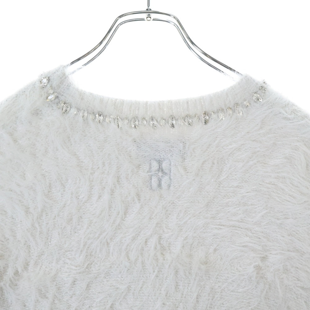 BIRTH OF ROYAL CHILD(バースオブロイヤルチャイルド) Diamond Mink Sweater ラインストーンモヘアラメニット
