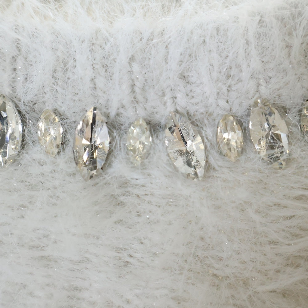 BIRTH OF ROYAL CHILD(バースオブロイヤルチャイルド) Diamond Mink Sweater ラインストーンモヘアラメニット