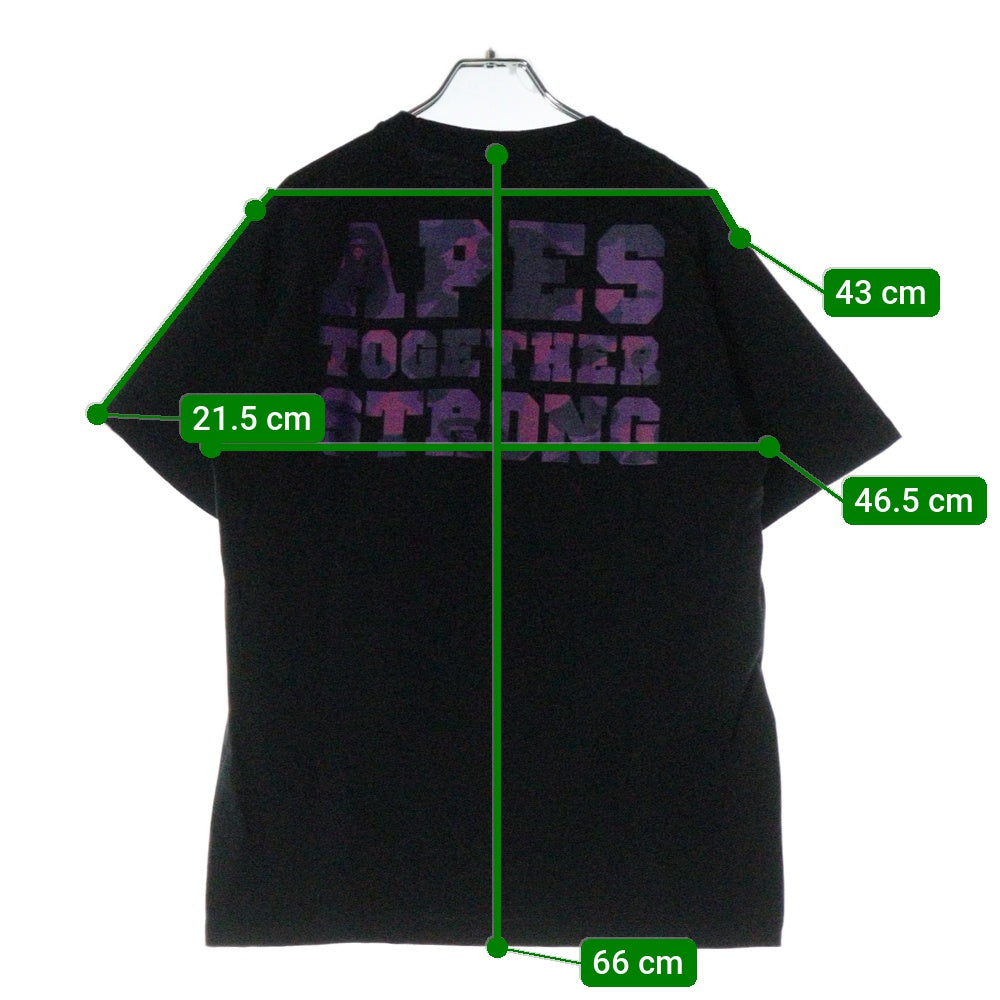 A BATHING APE(アベイシングエイプ) ABC CAMO COLLEGE ATS TEE ABC カモ カレッジ ATS 半袖Tシャツカットソー ブラック
