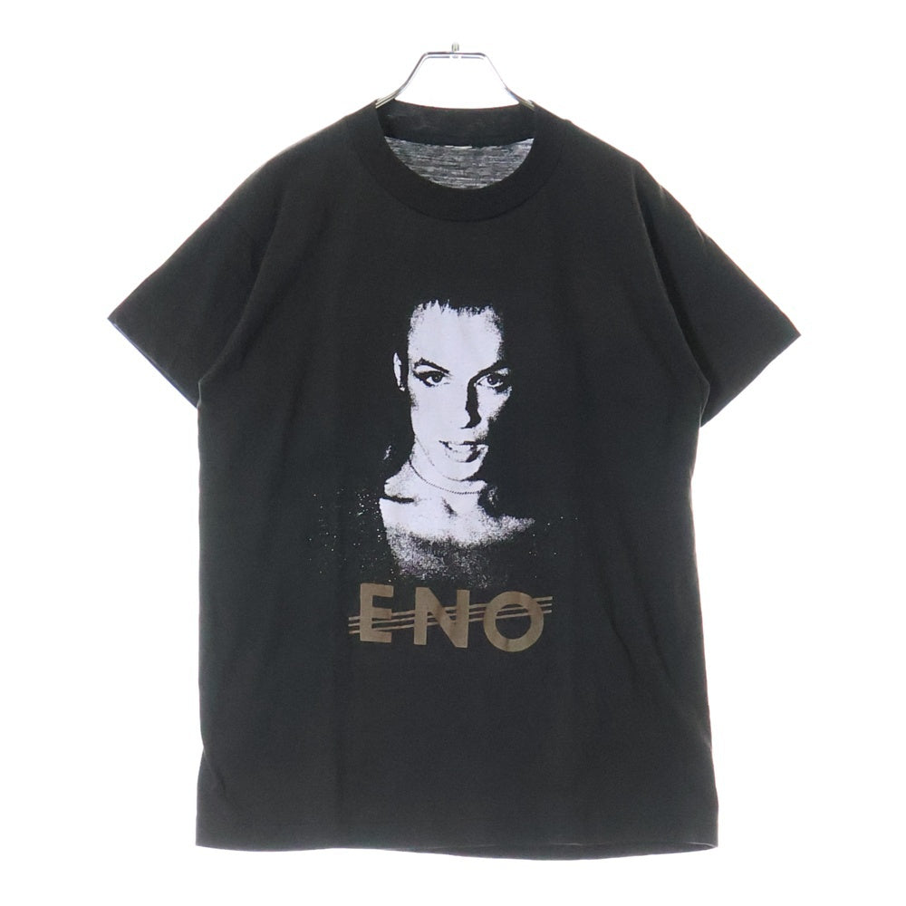 VINTAGE(ヴィンテージ) 80-90s BRIAN ENO ブライアン・イーノ クルーネック半袖Tシャツカットソー ブラック