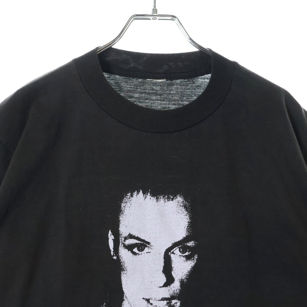 VINTAGE(ヴィンテージ) 80-90s BRIAN ENO ブライアン・イーノ クルーネック半袖Tシャツカットソー ブラック