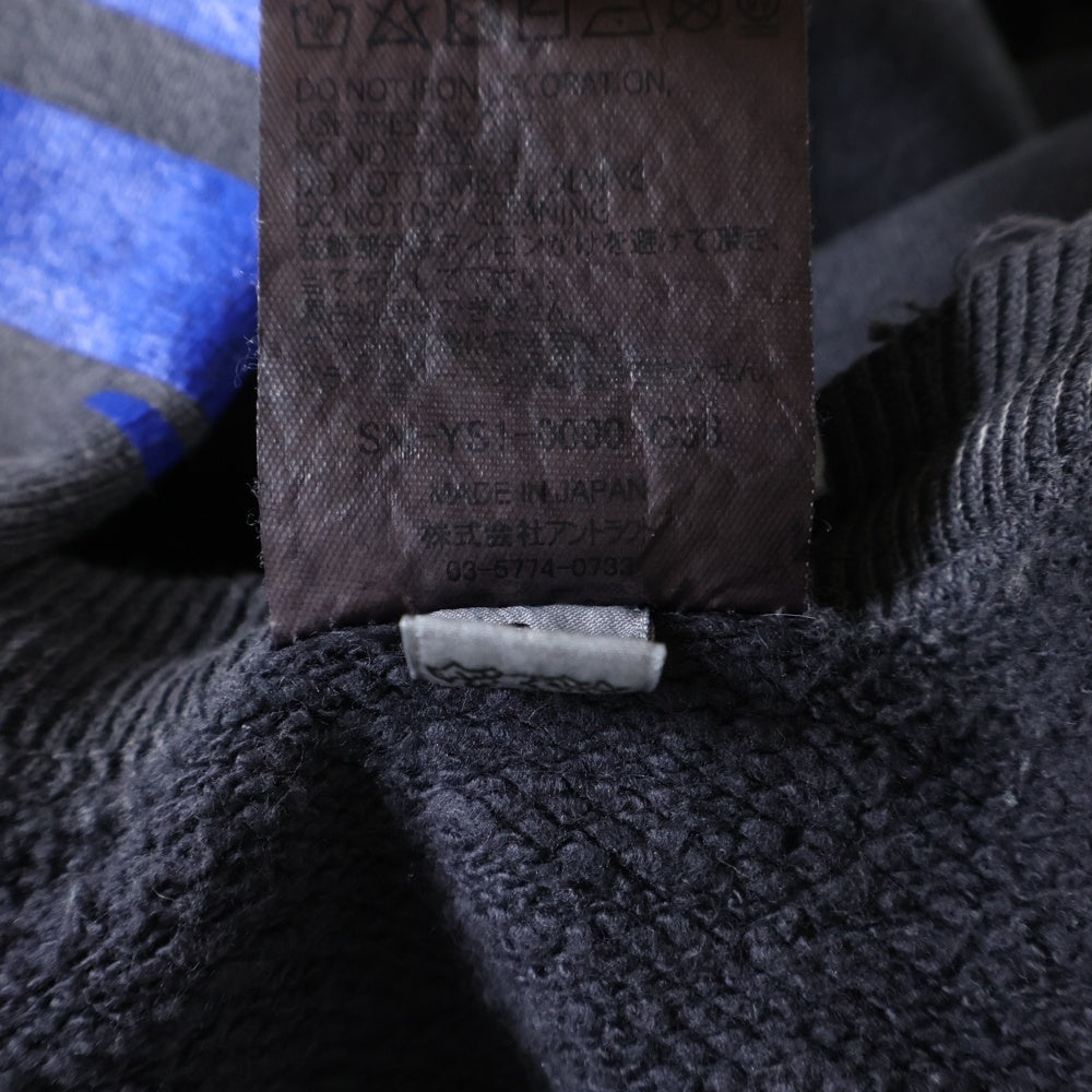 SAINT MICHAEL(セントマイケル) 24AW ×Kousuke Kawamura CREW SWEAT NOTHING IMPORTANT 河村康輔 ナッシングインポータント長袖クルーネックスウェットトレーナー ブラック SM-YS1-0000-C36