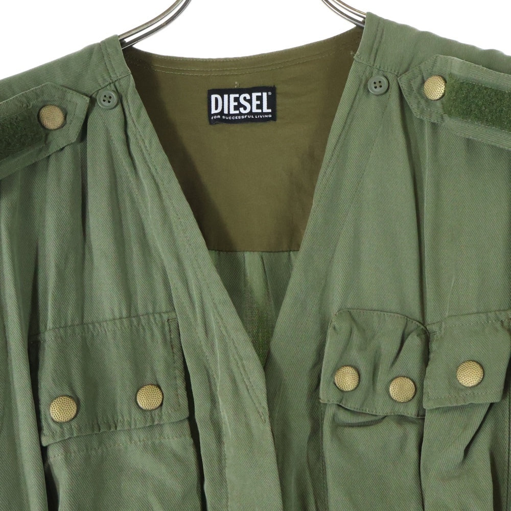 DIESEL(ディーゼル) D-GIUDITTA ジュディッタ ノースリーブカットオフワンピース レディース カーキ A04540