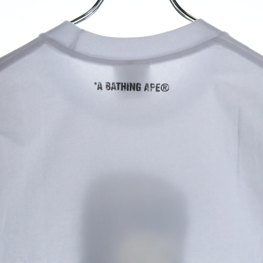 A BATHING APE(アベイシングエイプ) CITY CAMO FRANKENSTEIN RELAXED FUT TEE フロントプリント クルーネック半袖Tシャツカットソー ホワイト 001TEL801317M