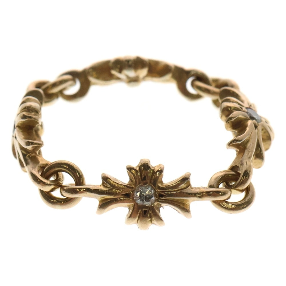CHROME HEARTS(クロムハーツ) 22K RING TNY E CH PLS P/DIA タイニーE CHプラスリング PAVEダイヤ ゴールド BCA060