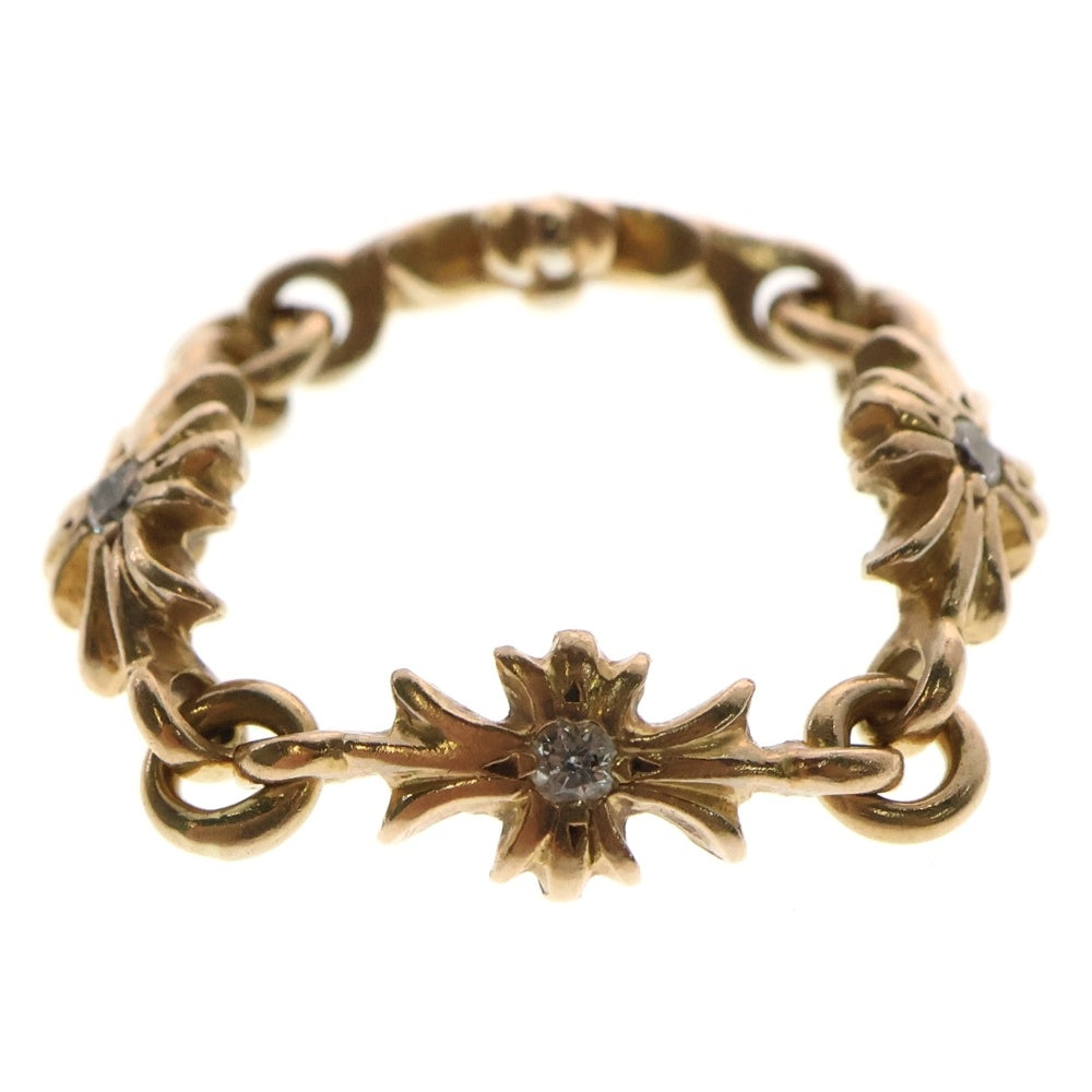 CHROME HEARTS(クロムハーツ) 22K RING TNY E CH PLS P/DIA タイニーE CHプラスリング PAVEダイヤ ゴールド BCA060