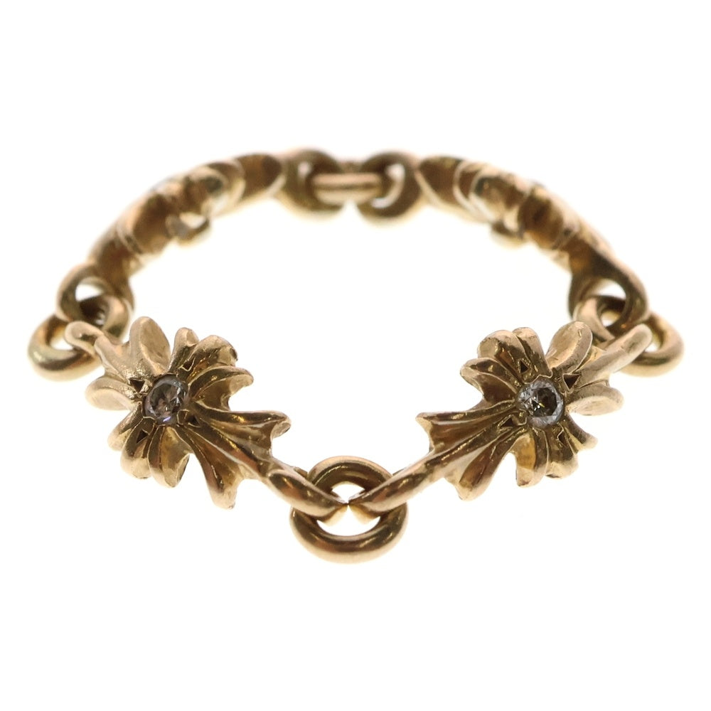 CHROME HEARTS(クロムハーツ) 22K RING TNY E CH PLS P/DIA タイニーE CHプラスリング PAVEダイヤ ゴールド BCA060