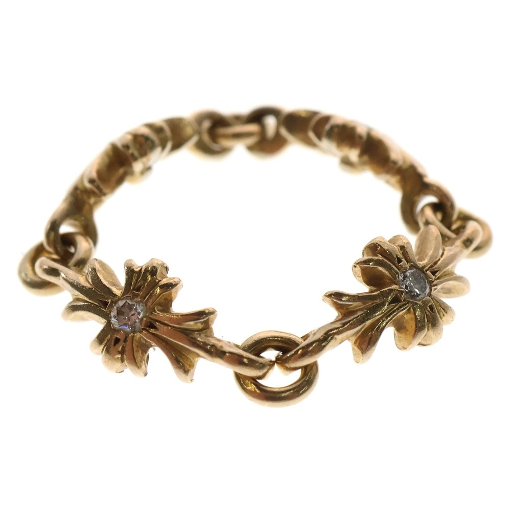 CHROME HEARTS(クロムハーツ) 22K RING TNY E CH PLS P/DIA タイニーE CHプラスリング PAVEダイヤ ゴールド BCA060