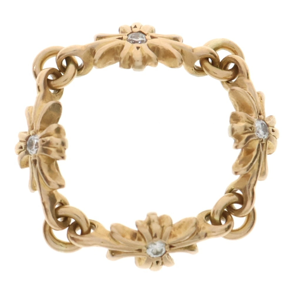 CHROME HEARTS(クロムハーツ) 22K RING TNY E CH PLS P/DIA タイニーE CHプラスリング PAVEダイヤ ゴールド BCA060