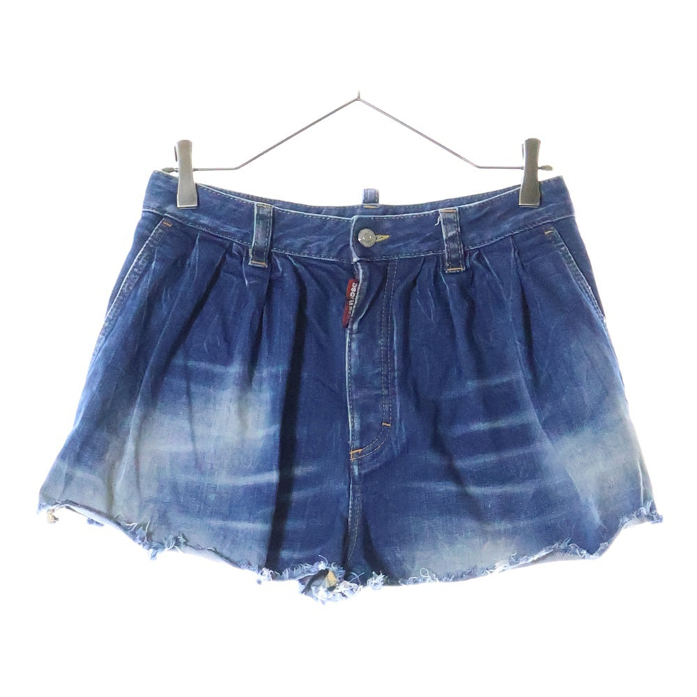 DSQUARED2(ディースクエアード) 22SS カットオフデニムショーツ ブル― ショートパンツ レディース S75MU0393 S30663
