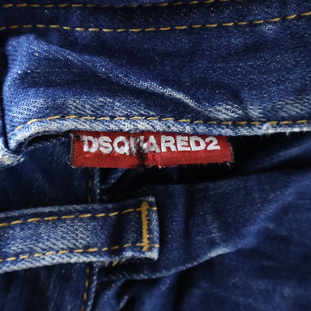 DSQUARED2(ディースクエアード) 22SS カットオフデニムショーツ ブル― ショートパンツ レディース S75MU0393 S30663