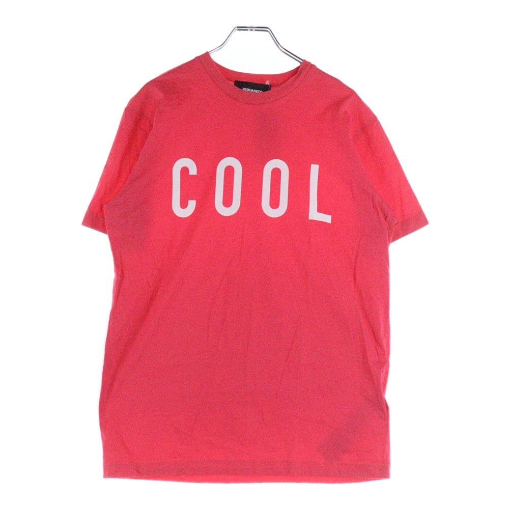 DSQUARED2(ディースクエアード) フロントプリントクルーネック半袖Tシャツカットソー レディース ピンク S72GD0325 S23009