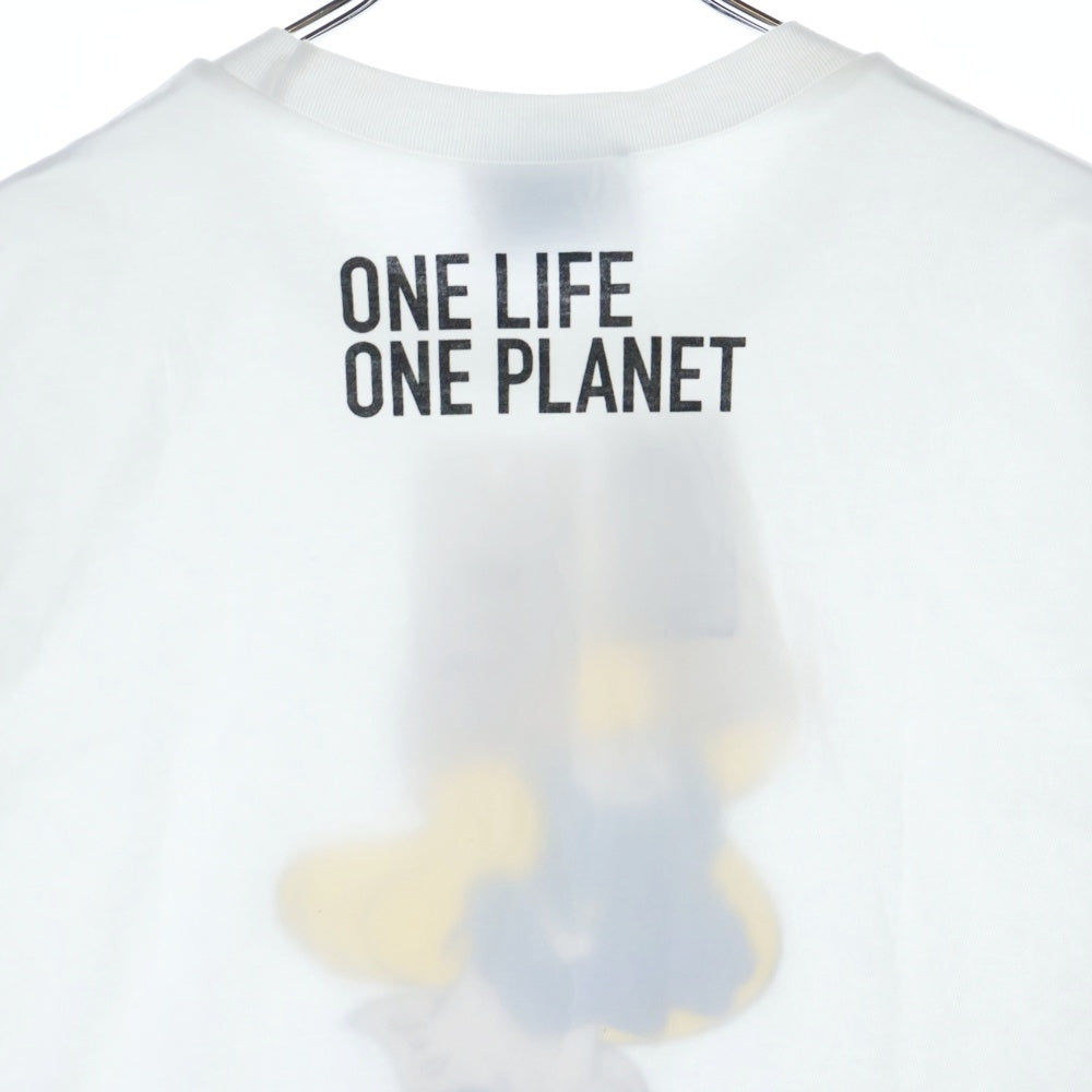 DSQUARED2(ディースクエアード) ×SMURFS フロントプリントクルーネック半袖Tシャツカットソー レディース ホワイト S73GC0287 S24558