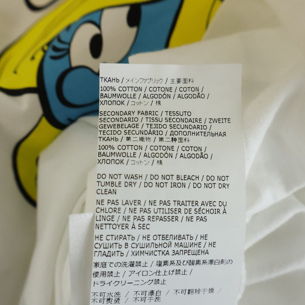 DSQUARED2(ディースクエアード) ×SMURFS フロントプリントクルーネック半袖Tシャツカットソー レディース ホワイト S73GC0287 S24558