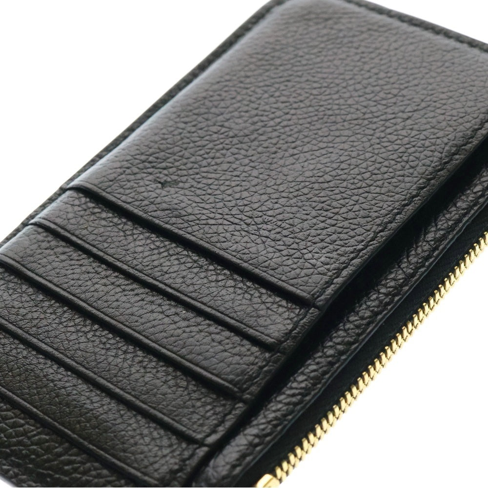 BALENCIAGA(バレンシアガ) CASH COIN AND CARD HOLDER ロゴデザインレザーキャッシュコインアンドカードホルダーケース ブラック 594214