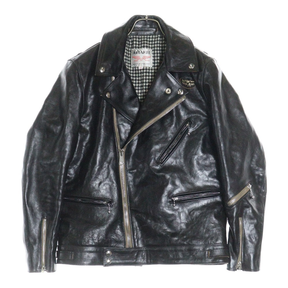 Lewis Leathers(ルイスレザー) 441T CYCLONE TIGHT FIT VEGE COW ベジカウ サイクロン タイトフィット レザー ダブルライダース レザージャケット ブラック