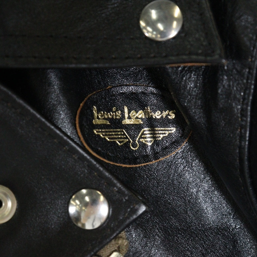 Lewis Leathers(ルイスレザー) 441T CYCLONE TIGHT FIT VEGE COW ベジカウ サイクロン タイトフィット レザー ダブルライダース レザージャケット ブラック