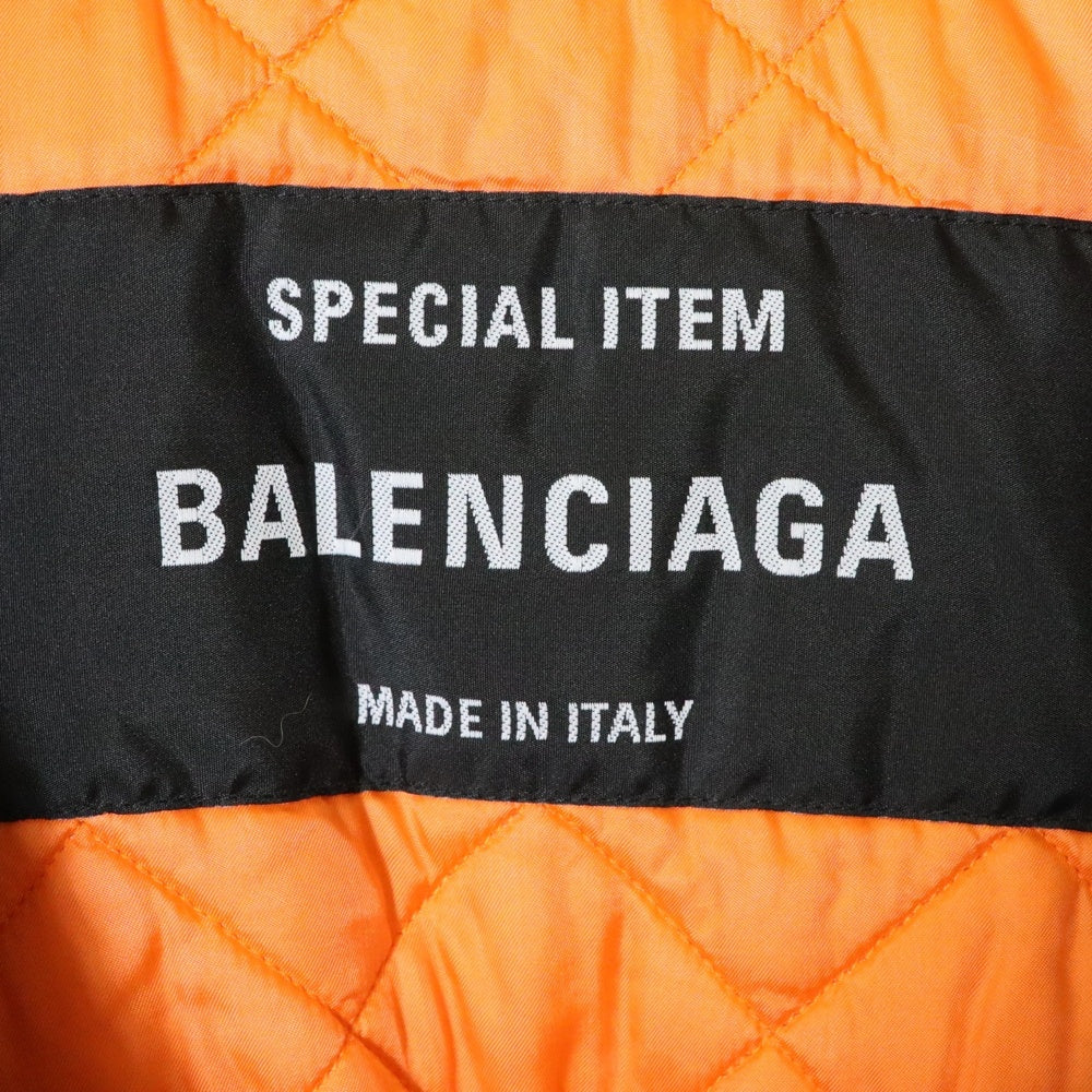 BALENCIAGA(バレンシアガ) 21AW ×NASA Space Bomber Jacket ナサロゴワッペンスペースボンバーMA-1ジャケット ブラック 663083 TYD31