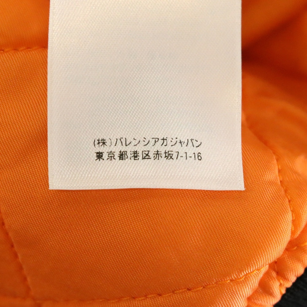 BALENCIAGA(バレンシアガ) 21AW ×NASA Space Bomber Jacket ナサロゴワッペンスペースボンバーMA-1ジャケット ブラック 663083 TYD31