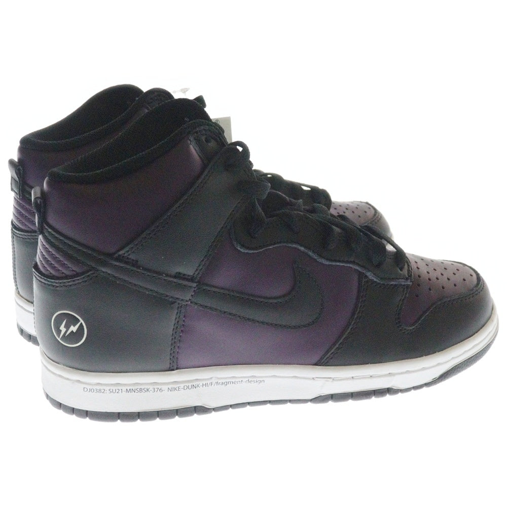 NIKE(ナイキ) ×Fragment Dunk High City Pack Beijing 2021 フラグメント ダンク ハイ シティパック 北京 ハイカットスニーカー ブラック/パープル US10/28cm DJ0382-600