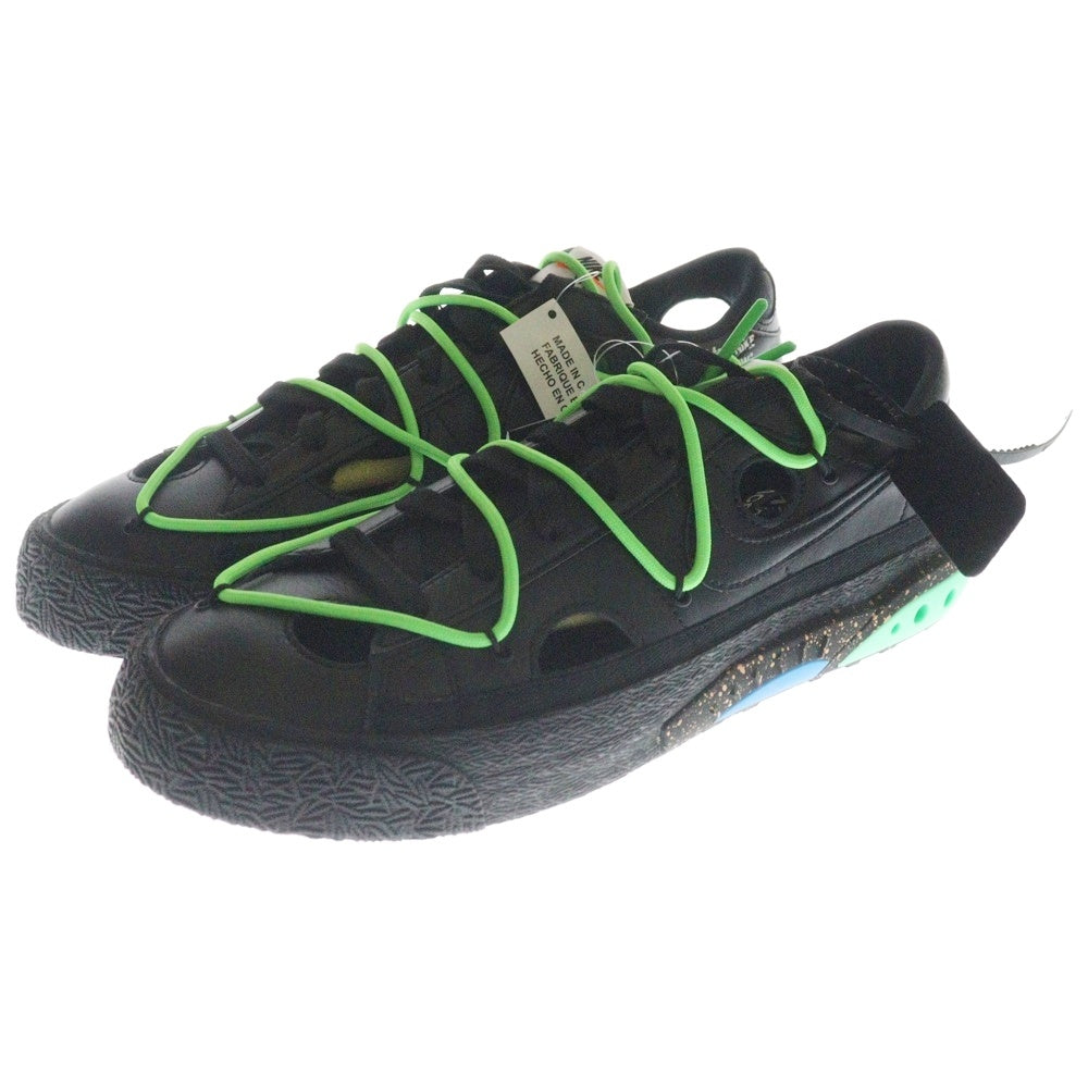 NIKE(ナイキ) ×Off-White Blazer Low オフホワイト ブレーザー ローカットスニーカー ブラック/グリーン US10.5/28.5cm DH7863-001