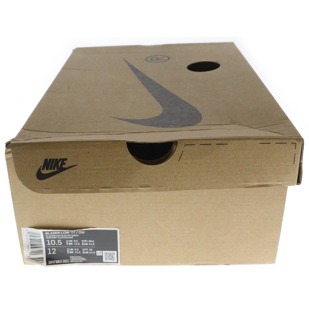 NIKE(ナイキ) ×Off-White Blazer Low オフホワイト ブレーザー ローカットスニーカー ブラック/グリーン US10.5/28.5cm DH7863-001
