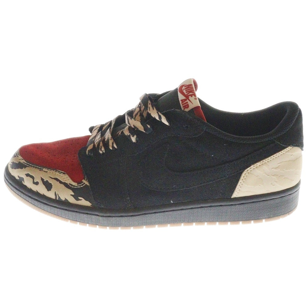 NIKE(ナイキ) ×Sole Fly Air Jordan 1 Low Black and Sport Red ソールフライ エアジョーダン1 ローカットスニーカー マルチカラー US10.5/28.5cm DN3400-001