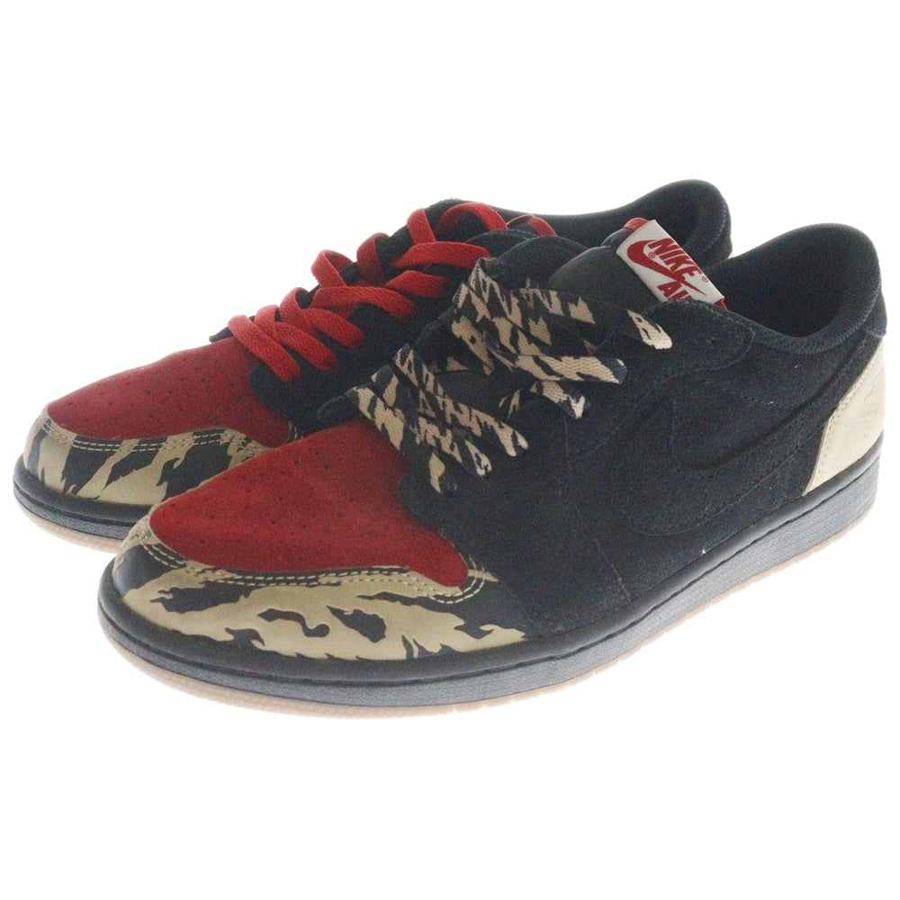 NIKE(ナイキ) ×Sole Fly Air Jordan 1 Low Black and Sport Red ソールフライ エアジョーダン1 ローカットスニーカー マルチカラー US10.5/28.5cm DN3400-001