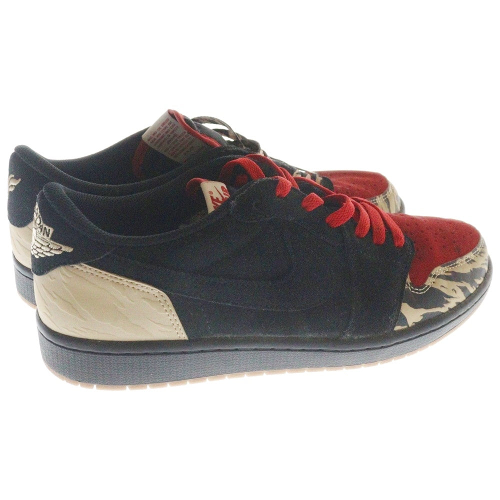 NIKE(ナイキ) ×Sole Fly Air Jordan 1 Low Black and Sport Red ソールフライ エアジョーダン1 ローカットスニーカー マルチカラー US10.5/28.5cm DN3400-001