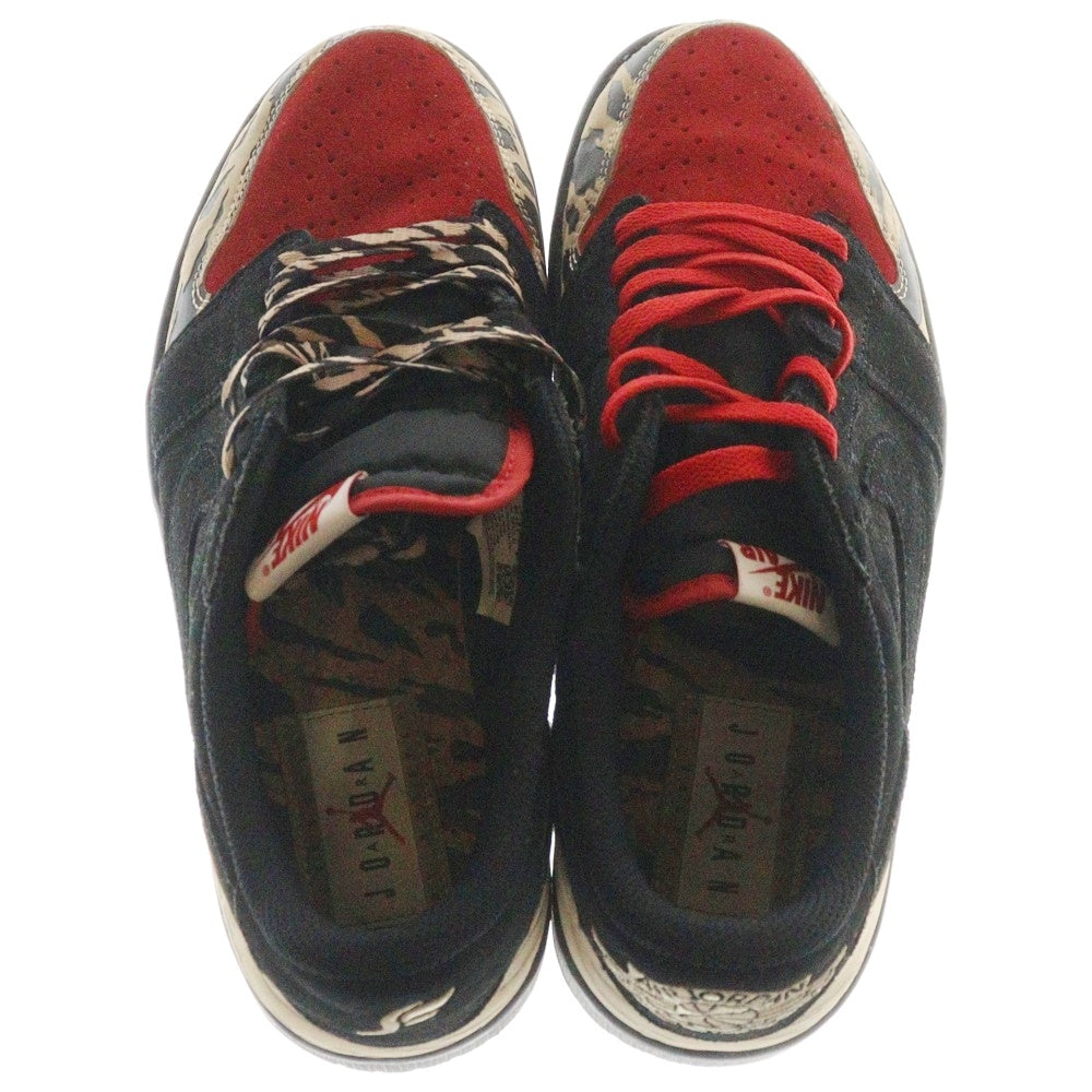 NIKE(ナイキ) ×Sole Fly Air Jordan 1 Low Black and Sport Red ソールフライ エアジョーダン1 ローカットスニーカー マルチカラー US10.5/28.5cm DN3400-001