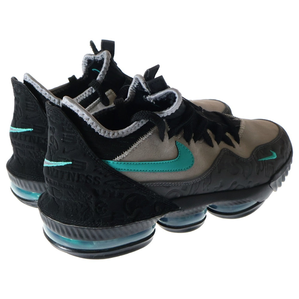 NIKE(ナイキ) ×ATMOS LEBRON 16 LOW EP CLEAR JADE アトモス レブロン16 EP クリアジェイド ローカットスニーカー グレー/ライトブルー US9.5/27.5cm CI3358-003