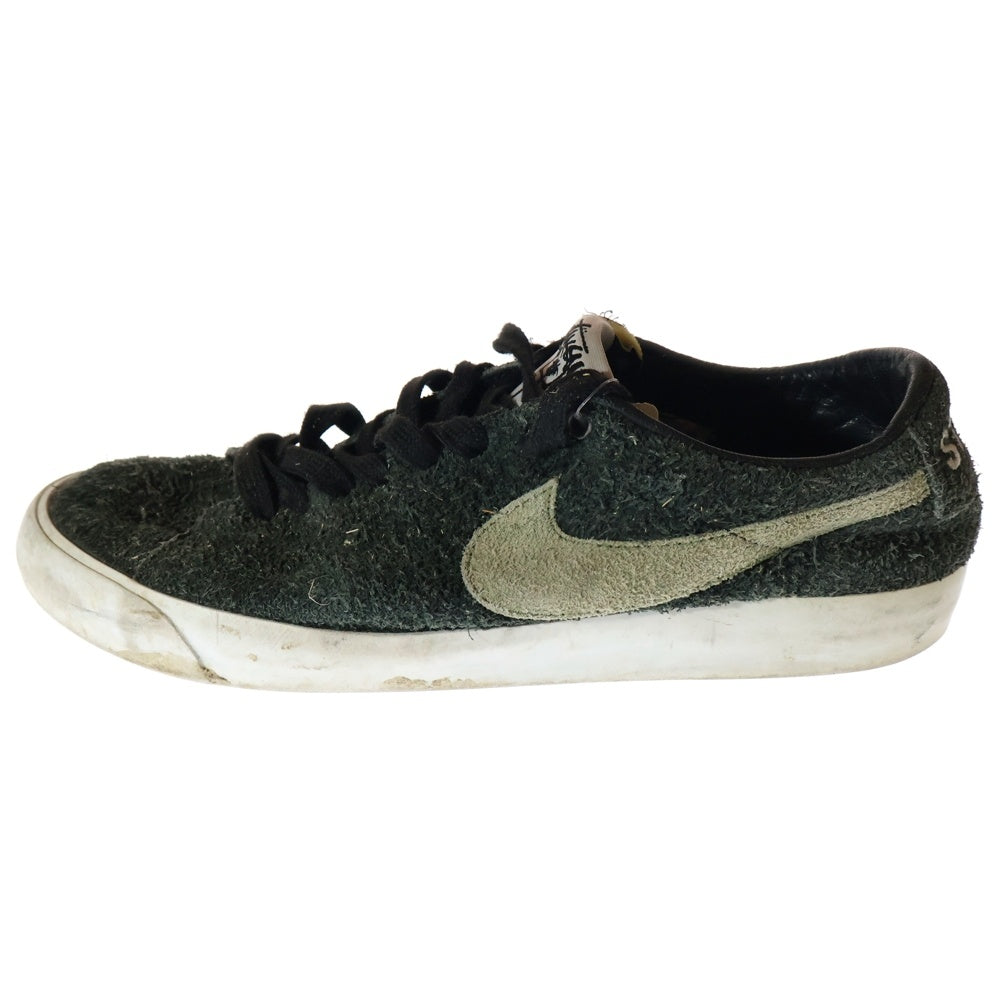 NIKE SB(ナイキエスビー) ×Stussy Blazer Low ステューシー ブレーザー ローカットスニーカー カーキ US9.5/27.5cm BQ6449-001