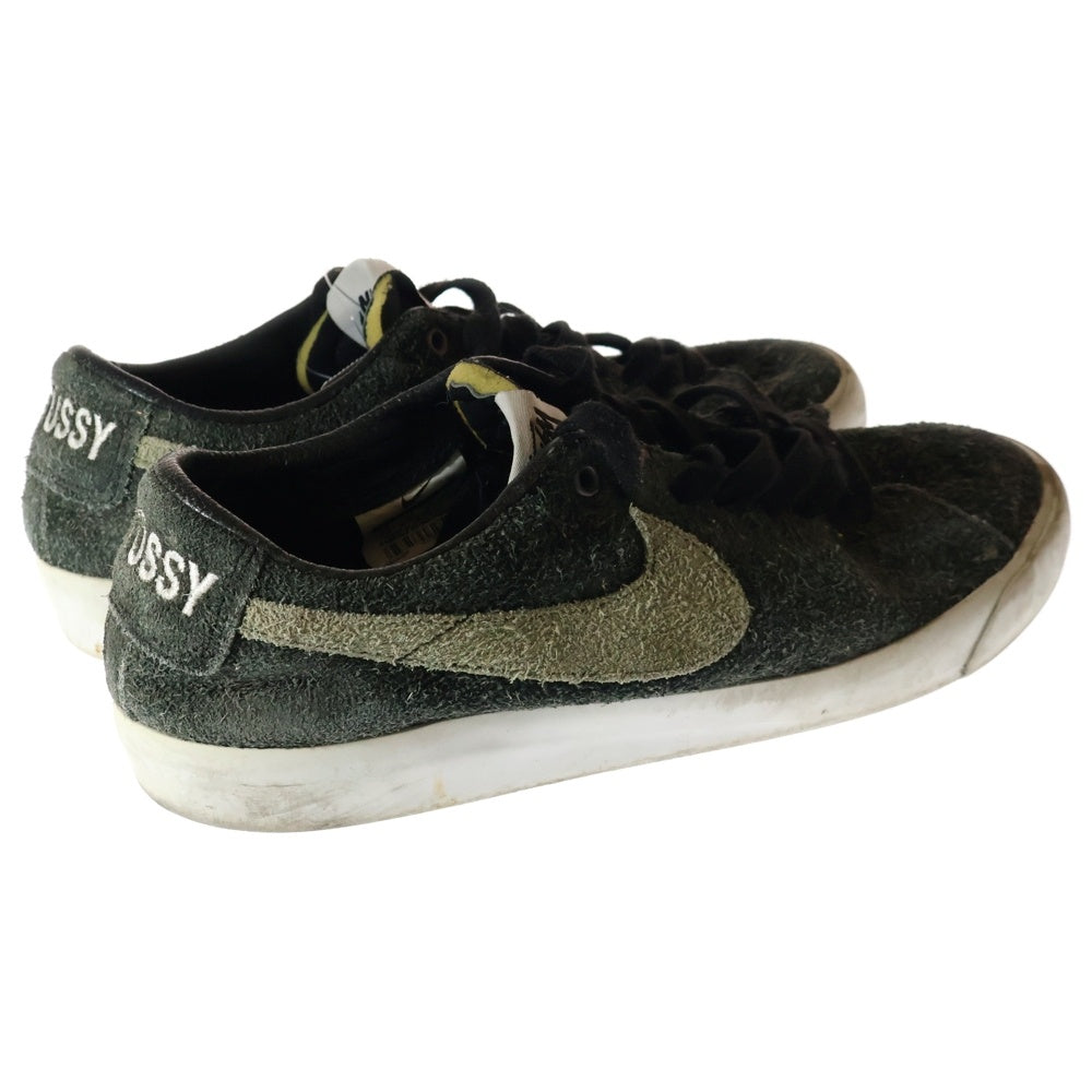 NIKE SB(ナイキエスビー) ×Stussy Blazer Low ステューシー ブレーザー ローカットスニーカー カーキ US9.5/27.5cm BQ6449-001