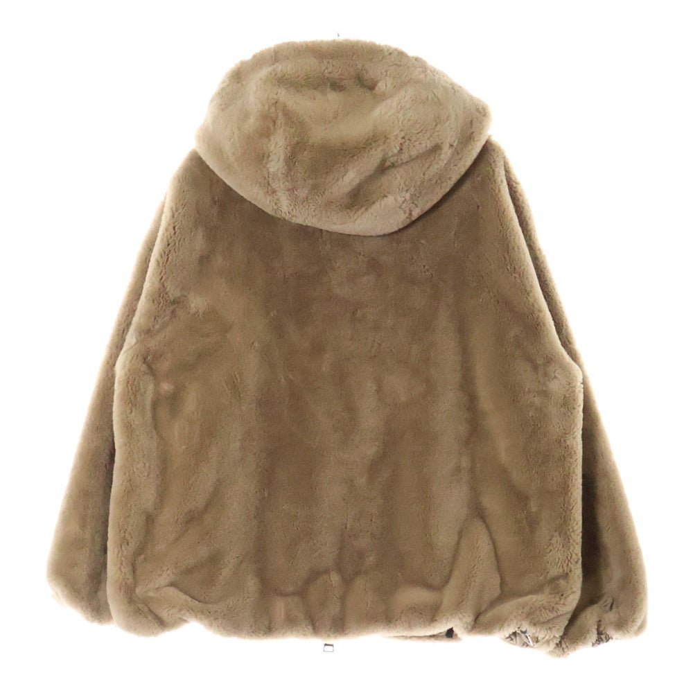 HERNO(ヘルノ) フード付き ジップアップ ファージャケット レディース GI0138D-12422-2105 ベージュ