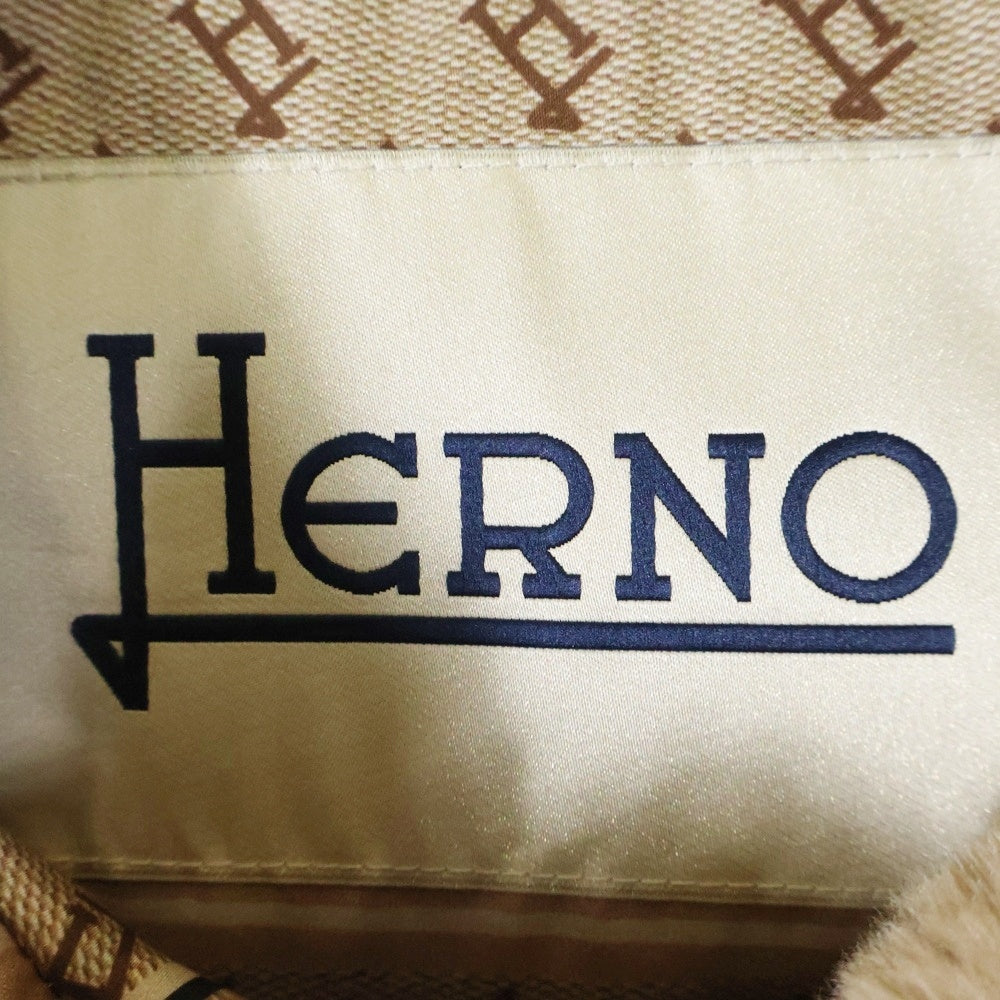 HERNO(ヘルノ) フード付き ジップアップ ファージャケット レディース GI0138D-12422-2105 ベージュ