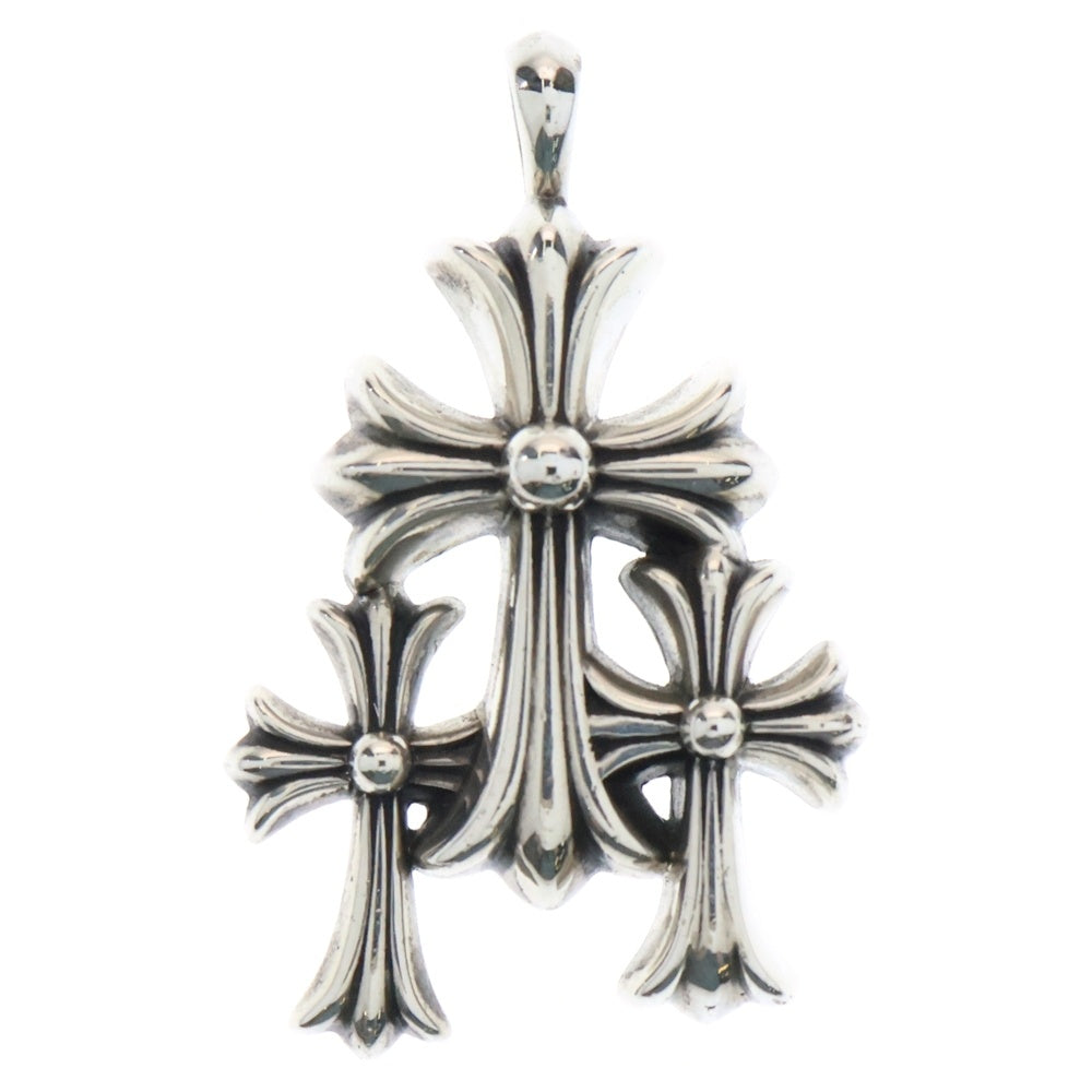 CHROME HEARTS(クロムハーツ) 3 CH CRS SML トリプルCHクロススモール ネックレストップ シルバー