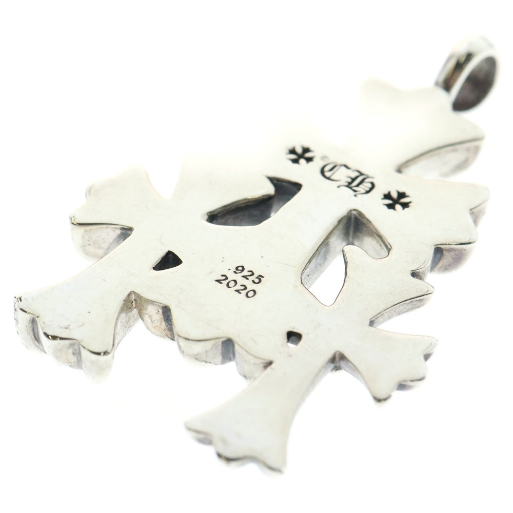 CHROME HEARTS(クロムハーツ) 3 CH CRS SML トリプルCHクロススモール ネックレストップ シルバー